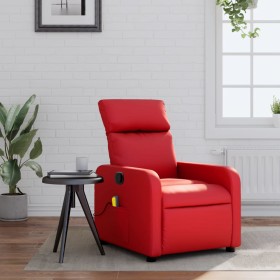 Red synthetic leather reclining massage chair by , Armchairs - Ref: Foro24-374195, Price: 188,99 €, Discount: %