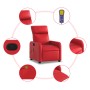 Sillón de masaje reclinable cuero sintético rojo de , Sillones - Ref: Foro24-374195, Precio: 188,99 €, Descuento: %