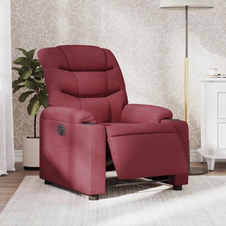 Sillón reclinable eléctrico tela rojo tinto de , Sillones - Ref: Foro24-3206630, Precio: 253,07 €, Descuento: %