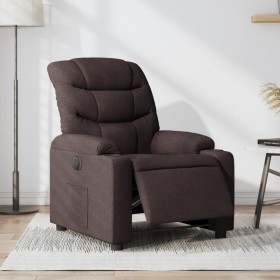 Sillón reclinable eléctrico tela marrón oscuro de , Sillones - Ref: Foro24-3206632, Precio: 270,99 €, Descuento: %