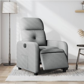 Sillón reclinable eléctrico tela gris claro de , Sillones - Ref: Foro24-3206777, Precio: 217,01 €, Descuento: %