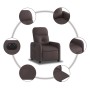 Sillón reclinable eléctrico tela marrón oscuro de , Sillones - Ref: Foro24-3206782, Precio: 236,46 €, Descuento: %