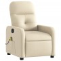 Sillón reclinable de masaje eléctrico tela color crema de , Sillones - Ref: Foro24-3206794, Precio: 260,25 €, Descuento: %