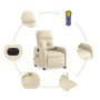 Elektrischer Massagesessel aus cremefarbenem Stoff von , Sessel - Ref: Foro24-3206794, Preis: 260,25 €, Rabatt: %