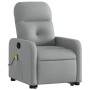 Sillón de masaje reclinable de pie de tela gris claro de , Sillones - Ref: Foro24-3206804, Precio: 248,99 €, Descuento: %