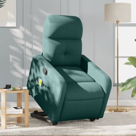 Silla de masaje reclinable de pie de tela verde oscura de , Sillones - Ref: Foro24-3206810, Precio: 299,99 €, Descuento: %