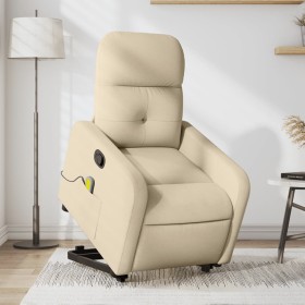 Silla de masaje reclinable de pie de tela color crema de , Sillones - Ref: Foro24-3206812, Precio: 273,99 €, Descuento: %