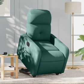 Sillón eléctrico reclinable elevable de tela verde oscuro de , Sillones - Ref: Foro24-3206819, Precio: 333,99 €, Descuento: %