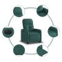 Sillón eléctrico reclinable elevable de tela verde oscuro de , Sillones - Ref: Foro24-3206819, Precio: 333,94 €, Descuento: %