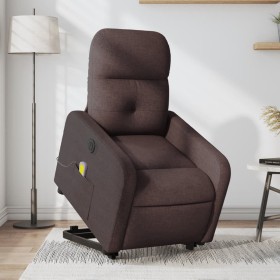 Sillón masaje eléctrico reclinable elevable tela marrón oscuro de , Sillones - Ref: Foro24-3206827, Precio: 313,23 €, Descuen...