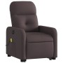 Electric massage chair with liftable recliner, dark brown fabric by , Armchairs - Ref: Foro24-3206827, Price: 312,91 €, Disco...