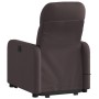 Electric massage chair with liftable recliner, dark brown fabric by , Armchairs - Ref: Foro24-3206827, Price: 312,91 €, Disco...