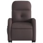 Electric massage chair with liftable recliner, dark brown fabric by , Armchairs - Ref: Foro24-3206827, Price: 312,91 €, Disco...