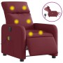 Sillón de masaje reclinable eléctrico tela rojo tinto de , Sillones - Ref: Foro24-3206693, Precio: 272,82 €, Descuento: %