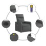 Sillón reclinable de masaje eléctrico tela gris oscuro de , Sillones - Ref: Foro24-3206691, Precio: 233,84 €, Descuento: %