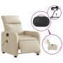 Cream fabric electric massage recliner by , Armchairs - Ref: Foro24-3206698, Price: 264,07 €, Discount: %