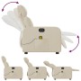 Cream fabric electric massage recliner by , Armchairs - Ref: Foro24-3206698, Price: 264,07 €, Discount: %