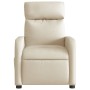 Sillón reclinable de masaje eléctrico tela color crema de , Sillones - Ref: Foro24-3206698, Precio: 264,07 €, Descuento: %