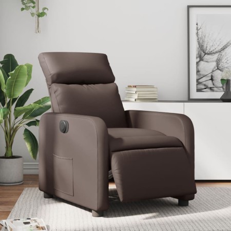 Brown Faux Leather Power Recliner by , Armchairs - Ref: Foro24-3206737, Price: 242,36 €, Discount: %