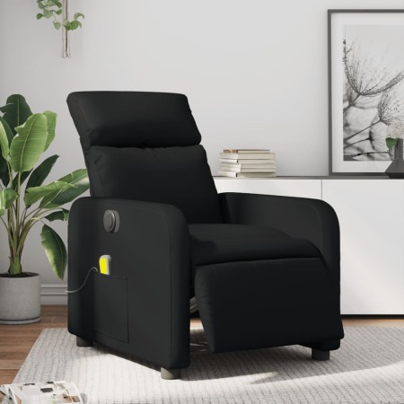 Sillón de masaje reclinable eléctrico cuero sintético negro de , Sillones - Ref: Foro24-3206742, Precio: 232,73 €, Descuento: %