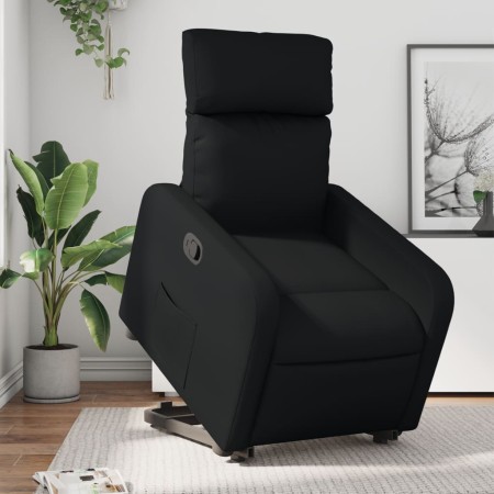 Sillón reclinable elevable cuero artificial negro de , Sillones - Ref: Foro24-3206749, Precio: 273,97 €, Descuento: %