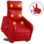 Sillón reclinable de masaje de pie cuero artificial rojo de , Sillones - Ref: Foro24-3206761, Precio: 268,99 €, Descuento: %