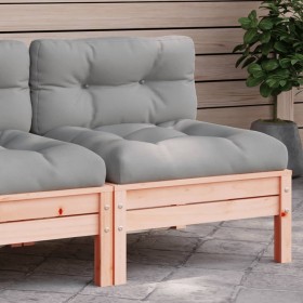 Garden sofa without armrests with solid wood cushions Douglas by , Modular outdoor sofas - Ref: Foro24-838159, Price: 83,99 €...