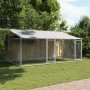 Jaula de perros techo y puertas acero galvanizado gris 4x2x2 m de , Casetas y cercados para perros - Ref: Foro24-3209563, Pre...