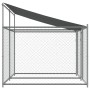 Jaula de perros techo y puertas acero galvanizado gris 4x2x2 m de , Casetas y cercados para perros - Ref: Foro24-3209563, Pre...