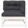 2-seater garden sofa with solid white pine wood cushions by , Modular outdoor sofas - Ref: Foro24-838119, Price: 169,65 €, Di...