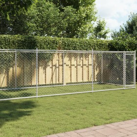 Dog cage with gray galvanized steel door 8x2x1.5 m by , Dog kennels and fences - Ref: Foro24-3209580, Price: 354,98 €, Discou...