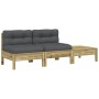 2-seater garden sofa with cushions and footrest by , Modular outdoor sofas - Ref: Foro24-838184, Price: 137,99 €, Discount: %