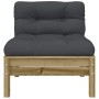 2-seater garden sofa with cushions and footrest by , Modular outdoor sofas - Ref: Foro24-838184, Price: 137,99 €, Discount: %