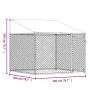 Dog cage roof and door gray galvanized steel 2x2x2 m by , Dog kennels and fences - Ref: Foro24-172559, Price: 153,13 €, Disco...