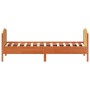 Estructura cama con cabecero madera pino marrón cera 100x200 cm de , Camas y somieres - Ref: Foro24-842565, Precio: 113,47 €,...