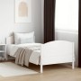 Bed frame with white pine wood headboard 90x190 cm by , Beds and slatted bases - Ref: Foro24-842571, Price: 105,54 €, Discoun...