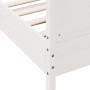 White pine wood bed frame with headboard 90x200 cm by , Beds and slatted bases - Ref: Foro24-842567, Price: 108,36 €, Discoun...