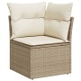 Garden corner armchair with beige synthetic rattan cushions by , Outdoor sofas - Ref: Foro24-366074, Price: 94,33 €, Discount: %