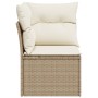 Garden corner armchair with beige synthetic rattan cushions by , Outdoor sofas - Ref: Foro24-366074, Price: 94,33 €, Discount: %