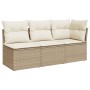 3-seater garden sofa with beige synthetic rattan cushions by , Outdoor sofas - Ref: Foro24-366076, Price: 266,09 €, Discount: %