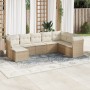 Gartensofa-Set mit beigen Kissen 8 Stück PE-Rattan von , Gartensets - Ref: Foro24-3249887, Preis: 693,39 €, Rabatt: %