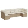 7-teiliges Gartensofa-Set und beigefarbene synthetische Rattankissen von , Gartensets - Ref: Foro24-3249267, Preis: 595,94 €,...