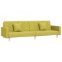 Sofá cama de 2 plazas con dos almohadas tela verde de , Sofás - Ref: Foro24-375905, Precio: 252,99 €, Descuento: %