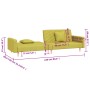 2-seater sofa bed with two green fabric pillows by , Sofas - Ref: Foro24-375905, Price: 251,34 €, Discount: %