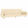 Sofá cama de 2 plazas con dos almohadas tela color crema de , Sofás - Ref: Foro24-375744, Precio: 235,35 €, Descuento: %