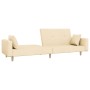 2-seater sofa bed with two pillows in cream fabric by , Sofas - Ref: Foro24-375744, Price: 235,64 €, Discount: %