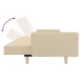 2-seater sofa bed with two pillows in cream fabric by , Sofas - Ref: Foro24-375744, Price: 235,64 €, Discount: %