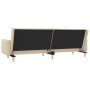 Sofá cama de 2 plazas con dos almohadas tela color crema de , Sofás - Ref: Foro24-375744, Precio: 235,35 €, Descuento: %