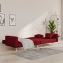 2-seater sofa bed with two pillows in wine-colored fabric by , Sofas - Ref: Foro24-375746, Price: 250,12 €, Discount: %