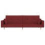 Sofá cama de 2 plazas con dos almohadas tela color vino de , Sofás - Ref: Foro24-375746, Precio: 251,15 €, Descuento: %